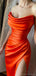 Elegant Sleeveless Mermaid Side Slit Ivory Satin Bridesmaid Dresses Online, BG502