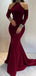 Elegant Halter Long Sleeves Mermaid Royal Blue Velvet Evening Prom Dress Online, OL078