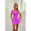 Elegant V-neck Mermaid Satin Short Homecoming Dresses Online, HD0673