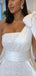 Sparkly Mermaid One Shoulder Sleeveless White Sequins Long Evening Prom Dress, OL183