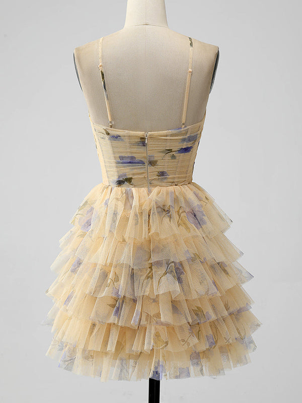 Elegant Halter A-line Tulle Homecoming Dresses Online, HD0743