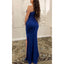 Elegant Satin One Shoulder Side Slit Long Bridesmaid Dresses Online, BG618