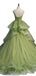 Gorgeous Spaghetti Straps V-neck A-line Tulle Long Evening Prom Dress Online, OL202