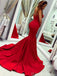 Sexy Sweetheart Mermaid Sleeveless Long Red Evening Prom Dress Online, OL212