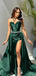Elegant Green Sweetheart Mermaid Side Slit Long Prom Dress Ideas, Evening Party Dresses , OLP1226