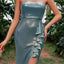 Elegant Teal Sweetheart Mermaid Side Slit Floral Long Prom Dress Ideas, Evening Party Dresses, OLP1344