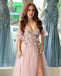 Sexy Pink Off-Shoulder Sleeveless Lace A-Line Long Prom Dress Ideas, Evening Party Dresses , OLP1210