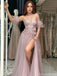 Sexy Pink Off-Shoulder Sleeveless Lace A-Line Long Prom Dress Ideas, Evening Party Dresses , OLP1210