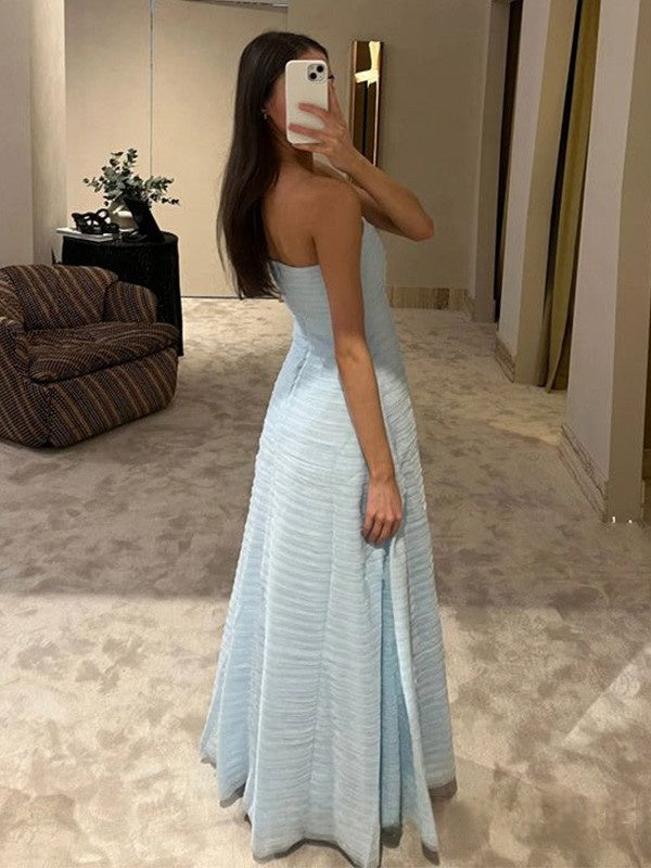 Simple Sweetheart Sleeveless A-line Evening Prom Dresses Online, OLP1086