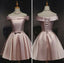 Soft Sweetheart Sleeveless A-line Satin Homecoming Dresses Online, HD1106