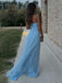 Simple Sweetheart Sleeveless Mermaid Tulle Evening Prom Dresses Online, OLP1141