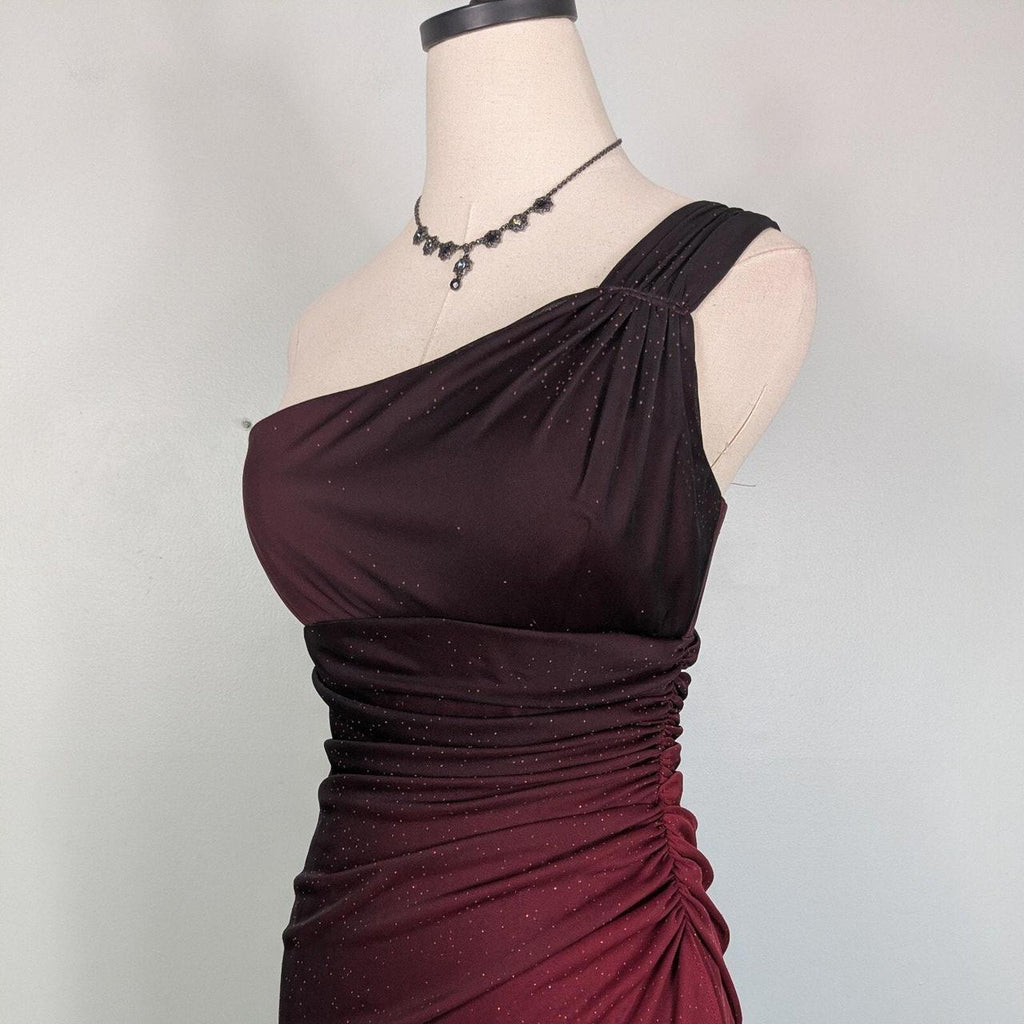 Elegant Red One-Shoulder Mermaid Long Prom Dress Ideas, Evening Party Dresses, OLP1313