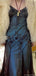 Elegant Blue Spaghetti Strap Mermaid Long Prom Dress Ideas, Evening Party Dresses, OLP1314