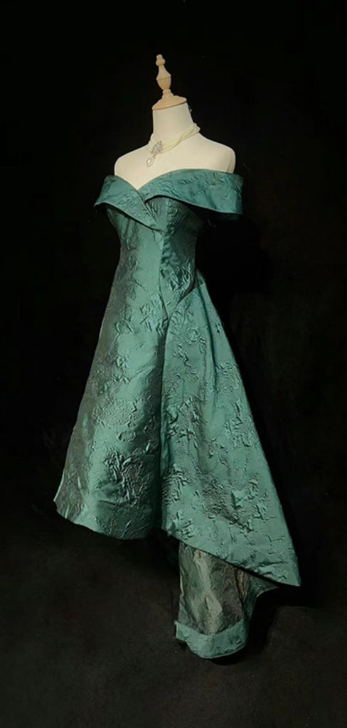 Formal Off-shoulder Sleeveless Knee-length A-line Satin Homecoming Dresses For Party Online, HD0915