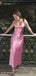 Soft Spaghetti Strap Sleeveless Mermaid Satin Long Prom Dresses Online, OL503