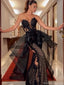 Sexy Black Sweetheart Mermaid Long Prom Dress Ideas, Evening Party Dresses, OLP1393