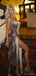 Sexy Leopard Print Lace Spaghetti Strap Mermaid Side Slit Long Prom Dress Ideas, Evening Party Dresses, OLP1356