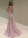 Elegant Pink One-Shoulder Mermaid Long Prom Dress Ideas, Evening Party Dresses, OLP1338