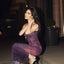 Sexy Applique Purple Spaghetti Strap Mermaid Long Prom Dress Ideas, Evening Party Dresses, OLP1381