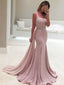 Elegant Pink One-Shoulder Mermaid Long Prom Dress Ideas, Evening Party Dresses, OLP1338