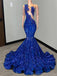 Elegant Sleeveless Mermaid Beading Evening Prom Dress Online, OL079