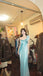 Soft One-shoulder Sleeveless Mermaid Satin Evening Prom Dresses Online, OLP1129