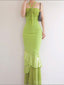 Soft Halter Sleeveless Mermaid Jersey Evening Prom Dresses Online, OLP1127