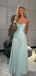 Elegant Green Off-Shoulder A-Line Long Prom Dress Ideas, Evening Party Dresses , OLP1224