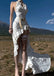 Elegant White V-Neck Mermaid Side Slit Floral Long Prom Dress Ideas, Evening Party Dresses, OLP1345