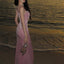 Shiny Pink Spaghetti Strap Mermaid Long Prom Dress Ideas, Evening Party Dresses, OLP1358