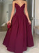 Simple Sweetheart Sleeveless A-line Satin Long Prom Dresses Online, OL574