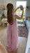 Cute Halter Strap Sleeveless A-line Chiffon Evening Prom Dresses Online, OLP1082