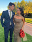 Simple Sweetheart Sleeveless Mermaid Satin Long Prom Dresses Online, OLP598