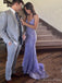Sparkly V-neck Sleeveless Mermaid Sequin Long Prom Dresses With Trailing Online, OL528