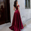 Gorgeous Red Off-Shoulder Sleeveless A-Line Long Prom Dress Ideas, Evening Party Dresses , OLP1201