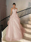 Gorgeous Pink Sweetheart  A-Line Chiffon Long Prom Dress Ideas, Evening Party Dresses ,OLP1163