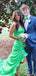 Elegant Green Sweetheart High Low Mermaid Long Prom Dress Ideas, Evening Party Dresses, OLP1319