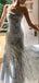 Elegant Blue Spaghetti Strap Mermaid Applique Long Prom Dress Ideas, Evening Party Dresses, OLP1346