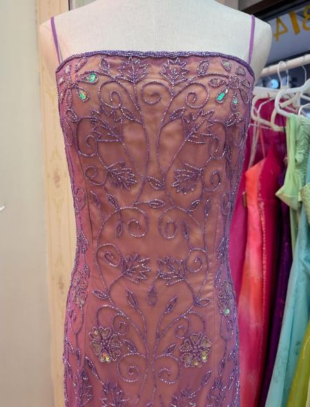 Unique Pink Spaghetti Strap Mermaid Floral Long Prom Dress Ideas, Evening Party Dresses, OLP1359