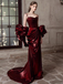 Charming Red Spaghetti Strap A-Line Long Prom Dress Ideas, Evening Party Dresses, OLP1372