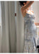 Elegant Blue Spaghetti Strap Mermaid Applique Long Prom Dress Ideas, Evening Party Dresses, OLP1346