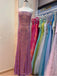 Unique Pink Spaghetti Strap Mermaid Floral Long Prom Dress Ideas, Evening Party Dresses, OLP1359