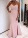 Simple Sweetheart Sleeveless Mermaid Satin Long Prom Dresses Online, OL579