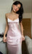 Soft Spaghetti Strap Sleeveless Mermaid Satin Long Prom Dresses Online, OL505