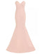 Simple Sweetheart Sleeveless Mermaid Satin Long Prom Dresses Online, OL579