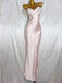 Soft Spaghetti Strap Sleeveless Mermaid Satin Long Prom Dresses Online, OL505
