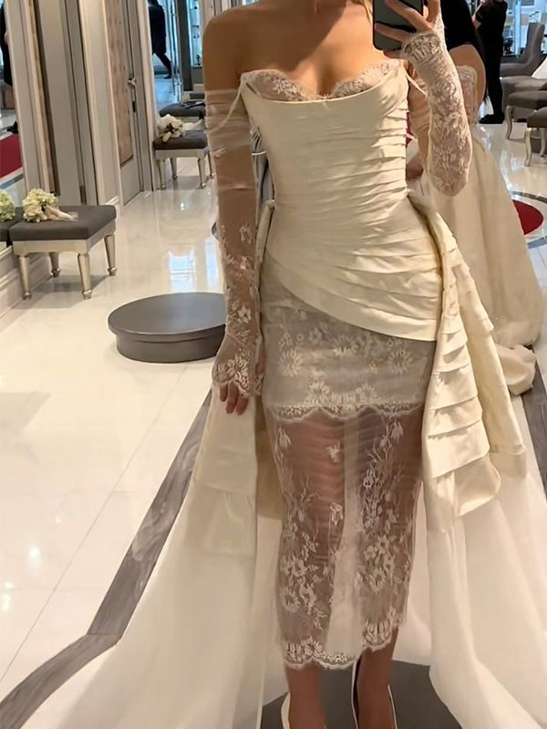 Elegant Spaghetti Strap Sleeveless Mermaid Satin Homecoming Dresses For Party Online, HD1096