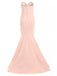 Simple Sweetheart Sleeveless Mermaid Satin Long Prom Dresses Online, OL579