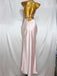 Soft Spaghetti Strap Sleeveless Mermaid Satin Long Prom Dresses Online, OL505