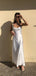 Soft Spaghetti Strap Sleeveless A-line Satin Long Prom Dresses Online, OL513